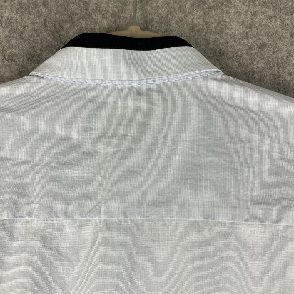 Sandro Paris Top Womens XXL Blue Button Up Cotton Long Sleeve Minimal Preppy - Picture 16 of 16